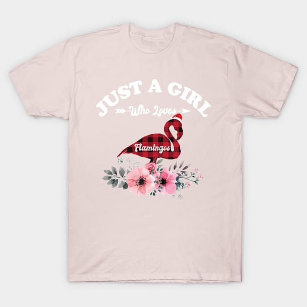 Just A Girl Who Loves Flamingos T-Shirt by Eteefe